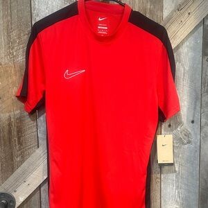 Nike Men’s Red Short Sleeve Athletic Jersey with Black Accents